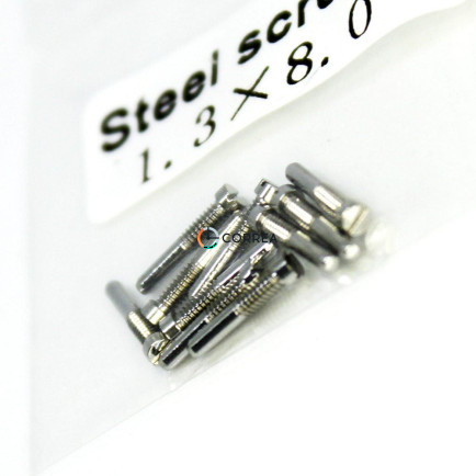 Винты для задних крышек часов 1,3х8,0 (10 штук) белый FVZK-102 - 3